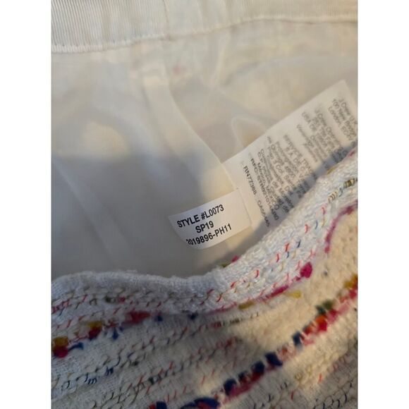 J.Crew No.2 Tweed Skirt Plus Size 22 Multicolor Stripe Textured Spring Summer - Picture 6 of 10